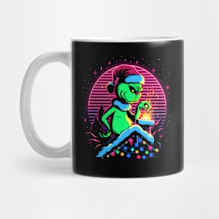 GRINCH SET ON FIRE CHRISTMAS RETRO 80'S VIBE Mug